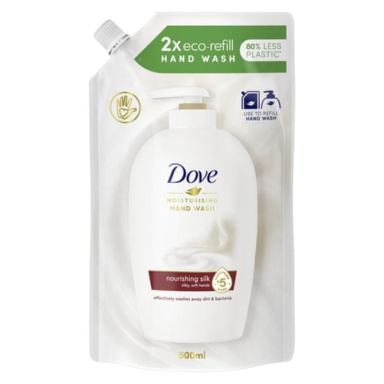 Dove Supreme Fine Silk tekoče milo - refil, 500 ml