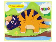 shumee Lesena sestavljanka dinozavri triceratops ankilozaver oranžna