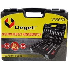Set nasadnih 1/2 in 1/4 ključev 94 delne račne gedore