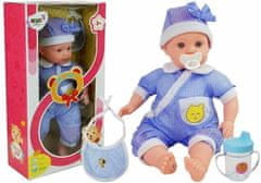 Lean-toys Punčka modra oblačila 45cm