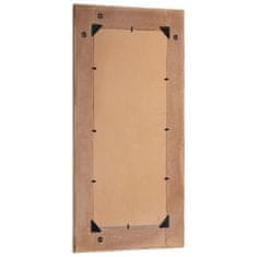 Vidaxl Stensko ogledalo v okvirju iz obnovljenega lesa, 60 x 110 cm