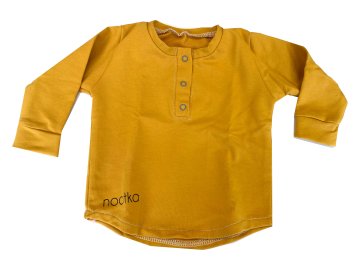 Nootka Majčka z gumbi oker ročno delo
