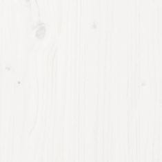 Vidaxl Komoda bela 111x34x60 cm trdna borovina