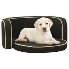 Greatstore Zložljiv pasji kavč temno siv 76x71x30 cm s pralno blazino