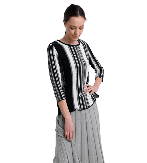 Pletenine Špenko Pulover Denise črno-bela 38-40 / 66 cm