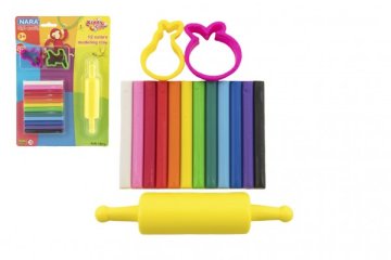 Teddies NARA komplet za modeliranje 12 kosov + 2 rezalnika