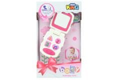 Otroški telefon roza na baterije