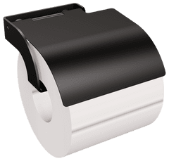 ANDEX Nosilec toaletnega papirja s pokrovom črn TECHNIC 314NG (črno nerjaveče jeklo)