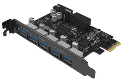 PVU3-5O2I razširitvena kartica, 5x USB 3.0, PCIe 3.0 x1 (PVU3-5O2I-V1)
