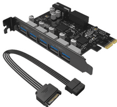 PVU3-5O2I razširitvena kartica, 5x USB 3.0, PCIe 3.0 x1 (PVU3-5O2I-V1)