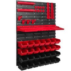 botle Delavniški panel za orodja 58 x 78 cm z 28 kos Škatla viseče Rdeča in Črna škatle plastika