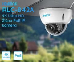 Reolink RLC-842A kamera, 4K Ultra HD, PoE, IR nočno snemanje, IP66, bela