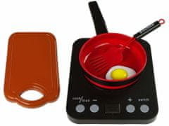 Lean-toys Set zvočne svetlobne indukcijske kuhalne plošče + posoda in dodatki