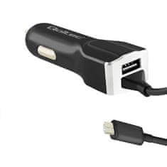 Qoltec avtomobilski polnilec qoltec 12-24V | 17W | 5V | 3,4A | usb + kabel usb tipa c