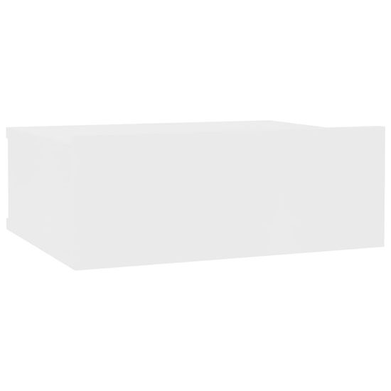 Vidaxl Stenska nočna omarica bela 40x30x15 cm iverna plošča