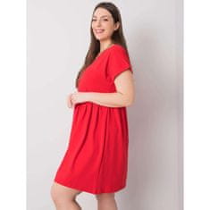 BASIC FEEL GOOD Ženska bombažna obleka plus size MOLLY rdeča RV-SK-6292.09P_361518 2XL