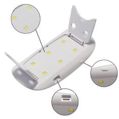 Northix Mini UV LED lučka za nohte, bela 