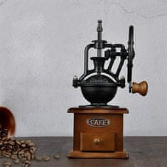 Northix Ročni keramični mlinček za kavo iz litega železa in lesa 