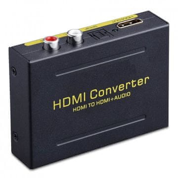 Northix Avdio razdelilnik - HDMI v HDMI + SPDIF + RCA