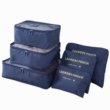 Northix Set organizatorjev za potovalke - temno moder