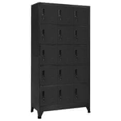 Vidaxl Omara s ključavnico antracitna 90x40x180 cm jeklo