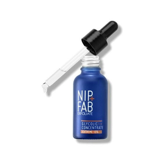 NIP + FAB Glycolic Fix nočni serum za kožo ( Extreme 10% Concentrate ) 30 ml