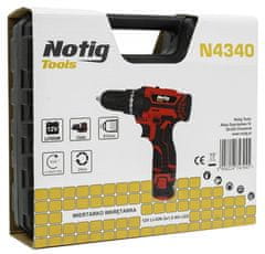 notig tools 12V LED akumulatorski vijačnik 2x 1,5ah Li-ion + kovček