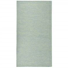 Vidaxl Zunanja preproga z ravnim tkanjem, 140x200 cm, turkizna