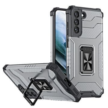 HURTEL Crystal Ring Case ovitek za Samsung Galaxy S22 + (S22 Plus) (črn)