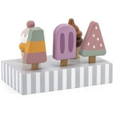 Viga Toys Sladoled na palčki s stojalom 5 kosov.