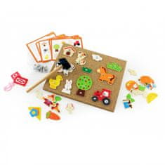 Viga Toys Lesena kmečka žebljarka Viga Toys plutovinasta Montessori tabla