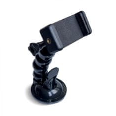 MG Suction Cup držalo za športne kamere + adapter za mobilni telefon, črn