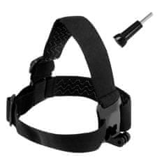 Headband naglavni trak za športne kamere, črna