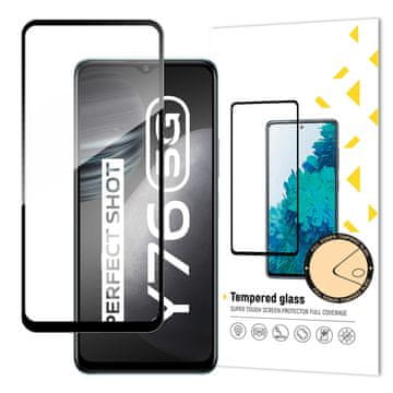 MG Full Glue Super Tough zaščitno steklo za Vivo Y76 5G / Y76s / Y74s, črna