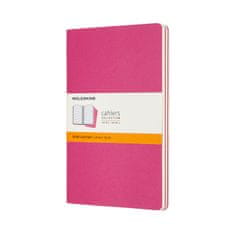 Moleskine Cahier Journals žepne beležnice, črtne, mehke platnice, roza