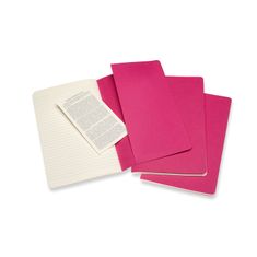 Moleskine Cahier Journals žepne beležnice, črtne, mehke platnice, roza