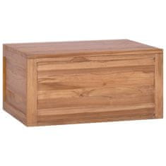 Vidaxl Stenska kopalniška omarica 60x45x30 cm trdna tikovina