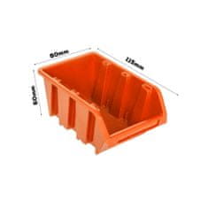 botle Viseča plošča za orodje 173 x 78 cm z 198 kos Škatla stenskih Oranžna Sistem za shranjevanje XL
