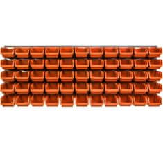 botle Stenska plošča za orodje 115 x 39 cm z 55 kos Škatla viseče Oranžna škatle Sistem za shranjevanje
