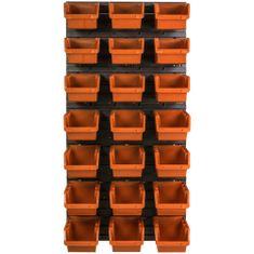 botle Stenska plošča za orodje 58 x 117 cm z 21 kos Škatla viseče Oranžna škatle Sistem za shranjevanje