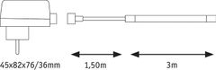 Paulmann zunanji LED trak set IP65 3000K 3m