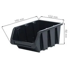 botle Viseča plošča za orodje 115 x 39 cm z 27 kos Škatla stenskih Črna škatle Sistem za shranjevanje