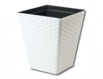 eoshop Pokrov za cvetlični lonec RATTANA KVADRATNA plastika 29x29x34cm