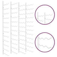 Vidaxl Stenski nosilci za 36 steklenic vina, 2 kosa, beli, železo