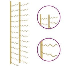Vidaxl Stenski nosilec za 36 steklenic vina, zlato, železo