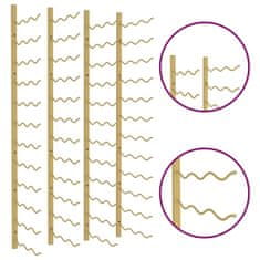 Greatstore Stensko stojalo za vino za 36 steklenic 2 kosa zlato železo