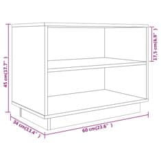 Vidaxl Omarica za čevlje 60x34x45 cm trdna borovina