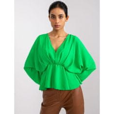 ITALY MODA Ženska bluza s širokimi rokavi RAQUELA zelena DHJ-BZ-11979.67_383315 Univerzalni