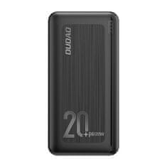 DUDAO powerbank 20000 mAh Power Delivery 20 W Quick Charge 3.0 2x USB / USB Typ C črn (K12PQ+ black)