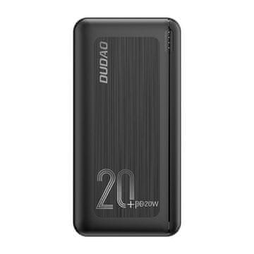 DUDAO Powerbank 20000mAh Power Delivery 20W Quick Charge 3.0 2x USB USB-C czarny